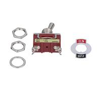 Aolidsive 20 Pack Interrupteur à Bascule 3 Broches 2 Vitesses | Connexion de borne à vis, 15A 250V AC, poignée en acier inoxydable épaissie, Kit d\'écrou hexagonal et de rondelle,