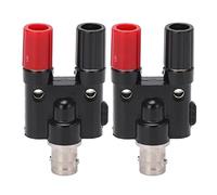 Aolidsive Adaptateur BNC Femelle vers Double Prise Banane, 2-Pack Borne de | Noyau en laiton é, boîtier isolé ABS, prise banane 4mm Compatible, séparateur de Signal RF, équipement de banc d\'essai