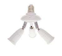 Aolidsive Adaptateur de Douille d'ampoule E27, Séparateur à 3 Voies avec Angles Réglables pour Lustres Domestiques, Luminaires d'éclairage Domestique