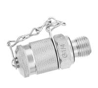 Aolidsive Adaptateur de Mesure de Pression, Raccord Haute Pression D'essai Hydraulique à Filetage G1/4 M16x2, avec Construction Robuste en Acier au Carbone galvanisé, pour la de la