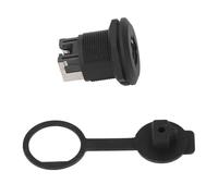 Aolidsive Adaptateur d'extension RJ45 à Montage sur Panneau, PA66 Ignifuge, Connecteur Ethernet étanche avec Verrouillage fileté pour Applications Industrielles Extérieures