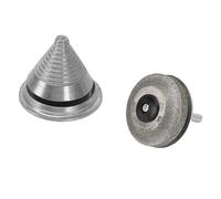 Aolidsive Affûteur D'équilibreur de Tondeuse, Meule en Métal Robuste 100 avec Base Antidérapante pour Tracteurs de Pelouse, Tondeuses de Champ et Outils de Jardin