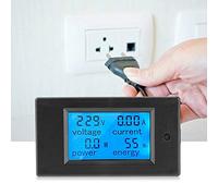 Aolidsive Ampèremètre à Affichage Numérique LCD, Moniteur de Courant de Tension avec Rétroéclairage, Idéal pour un Usage Domestique et le Contrôle de la Distribution d'énergie