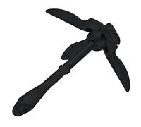 Aolidsive Ancre Pliable en Acier au Carbone de qualité Supérieure, Grappin Léger de 1,5 Kg pour Kayak et canoë, Parfaite pour Les Petites Embarcations dans Les Eaux Agitées (Noir (Acier au Carbone))