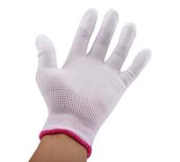 Aolidsive Antistatiques Antidérapants Enduits de PU, de Travail en Nylon pour le Travail électronique avec Absorption de la Sueur, Taille S/M/L (Petit (bord rose))