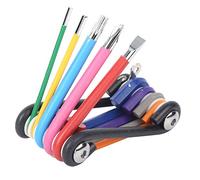 Aolidsive Aolidsive Mini Ensemble d'Outils de Réparation Colorés en Acier au Chrome Vanadium, Outils Multifonctionnels Compacts 9 en 1 pour les Réparations de Voitures et d'usine (Mini ensemble