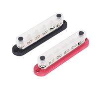 Aolidsive Bloc de Distribution D'énergie 300 A 12 V 48 V, Bornier de Barre Omnibus avec Couvercle en Polycarbonate, pour Automobile, Voiture, Bateau, Marine, fabriqué en Nylon, Acier