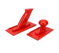 Aolidsive Blocs Poussoirs pour le Travail du Bois, ABS Haute Résistance avec Poignée Arrondie et Poignée Coudée pour Scie à Table et Raboteuse, sécurité 2 Pièces Rouge