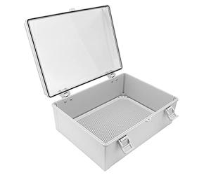 Aolidsive Boîtier électrique IP66 Boîte de Jonction en Plastique ABS avec Plaque de Montage 15,7 X 11,8 X 6,7 Pouces pour Projets Extérieurs Supports Muraux Inclus