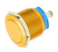 Aolidsive Bouton Poussoir Métallique 19mm, Vert oxydé Complet, Tête Plate | Commande de puissance par interrupteur Jog, indice de protection IP65, borne à vis à 2 broches, bord de coupe au chalumeau