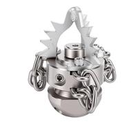 Aolidsive Buse de Jet D'égout 3/8 Pouce NPT Rotation 360 Degrés Acier | Outil de Débouchage de Canalisation, Orifice en Céramique, 7 Ports, 2900psi 70L/min, équipé de Chaîne, pour Usage