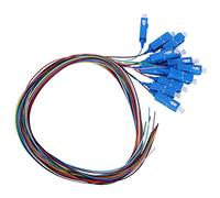 Aolidsive Câble en Fibre Pigtail SC UPC Monomode, Extérieur en PVC, 12 Cœurs pour Systèmes de Communication à Fibre Optique, Longueur 1,5 M