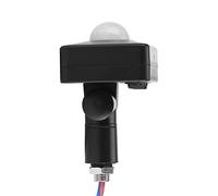 Aolidsive Capteur de Mouvement PIR, Interrupteur de Lumière, étanche IP54, Mini Détecteur de Mouvement Infrarouge Noir pour éclairage Intérieur et Extérieur, 110-240 V, Portée de 3 à 12 M,