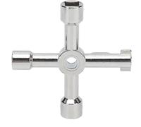 Aolidsive Clé Utilitaire 4 en 1, Outil Multifonctionnel en Alliage de Zinc pour Boîte de Compteur électrique, Vanne d'armoire, Utilisation de Porte d'ascenseur