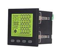 Aolidsive Compteur de Puissance triphasé, Matériau ABS, Moniteur d'utilisation électrique Multifonctionnel, Gamme AC380V 5A pour Usage Industriel et Commercial