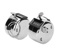 Aolidsive Compteur Manuel à 4 Chiffres en Acier Inoxydable, Clicker Mécanique avec Anneau de Doigt 0-9999 pour Le Comptage des Marchandises en Atelier