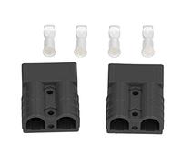 Aolidsive Connecteur de Batterie 50A, Kit de Prise à Déconnexion Rapide avec Contacts Plaqués Argent 6AWG 600V pour Bateaux, Camions, Chariots élévateurs de Course (Black)