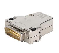 Aolidsive Connecteur Série D-SUB, Adaptateur DB15 à Coque Métallique pour Utilisation sur PCB, Port Mâle 15 Broches pour l'ingénierie électrique