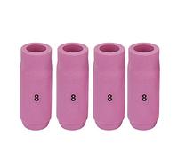 Aolidsive Coupelles de Buse en Céramique 10N46, Conception de Tête Flexible, Buses de Torche de Soudage Durables, Kit de Lentilles à Gaz d'outils Automobiles pour le Soudage TIG WP-26 (Bouche 13mm