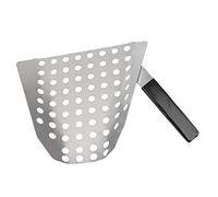 Aolidsive Cuillère à Pop-corn avec Trous, Manche Ergonomique en Acier | Écumoire à Frites en Métal pour Cinéma, extrémité en Cône vers les Sacs, Filtre les Grains Non éclatés, Prise Confortable