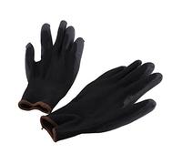 Aolidsive de Travail Enduits d'unité Centrale en Nylon Noir, Bande Marron de Calibre 13, Grande Taille pour la sécurité Industrielle (9L)