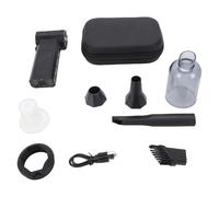 Aolidsive Dépoussiéreur D'air sans Fil, Ventilateur 140 000 Tr/min avec Moteur sans Balais, Débit D'air de 52 M/s, 3 Niveaux de Vitesse, 2 Piles de 4 000 MAh, (Ventilateur noir avec kit d'aspiration)