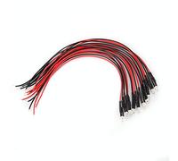 Aolidsive Diodes Lumineuses LED Multicolores Filaires 12V, 10 Pièces, éclairage Flexible à économie d'énergie de 20cm pour les Projets Artisanaux et la Décoration (cheveux blancs roux)