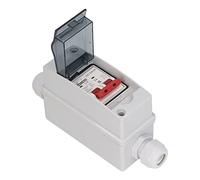 Aolidsive Disjoncteur DC 16A Disjoncteur Miniature avec Couvercle Transparent pour Système Solaire Photovoltaïque RV Energy 1000V 2P Taille Compacte étanche