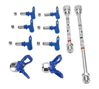 Aolidsive Ensemble de Buses de Pulvérisation sans Air avec 6 Buses, 2 Sièges de Buse et 2 Tiges D'extension pour L'ingénierie de Pulvérisation de Bâtiments Résidentiels et Commerciaux de