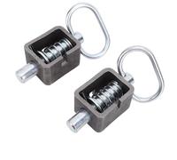 Aolidsive Ensemble de Loquets à Ressort Robustes, Soudés sur Loquet en Acier avec Goupille de 5/8 Pouces, Boulon à Ressort Long Universel pour Porte de Remorque, 2 Pièces