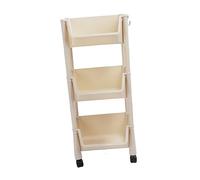 Aolidsive Étagère Verticale Mobile, Gain de Place en Matériau PP, Support de Rangement à 3 Couches avec roulettes, Idéal pour Une Utilisation dans la Chambre et Le Bureau (3 Couches avec Roue)