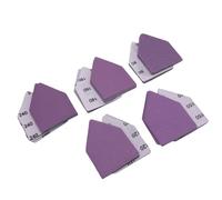 Aolidsive Feuilles Abrasives Triangulaires 90x65 Mm pour Ponceuse de | Abrasif en Corindon Blanc, Support Auto Agrippant, 80-240 pour Enlèvement de Peinture de Meubles en Bois, Finition