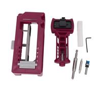 Aolidsive Gabarit de Charnière de Porte, Kit de Gabarit de Charnière Réglable avec Installation de Routeur pour Portes de 1 3/8 Po et 1 3/4 Po, Comprend des Forets pour un Placement