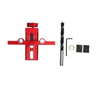 Aolidsive Gabarit de Quincaillerie D'armoire, Outil de Montage de Porte Réglable avec Fonction de Poinçonnage pour L'alignement des Charnières (Ensemble d'assistance pour porte d'armoire)