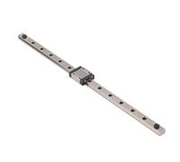 Aolidsive Guide Linéaire 450mm, Acier à Roulement traité Thermiquement | Axe de mouvement pour imprimantes 3D, bloc de chariot pré-installé, butées d\'extrémité en caoutchouc pressé, action