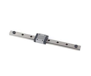 Aolidsive Guide Linéaire 450mm, Acier à Roulement traité Thermiquement | Axe de mouvement pour imprimantes 3D, bloc de chariot pré-installé, butées d\'extrémité en caoutchouc pressé, action