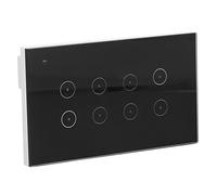 Aolidsive Interrupteur Mural Intelligent WiFi, 8 Boutons de Commande Tactile, Panneau ABS 95 à 250 V AC, Télécommande Vocale pour les Utilisateurs d'appartements, Compatible avec Smart Life