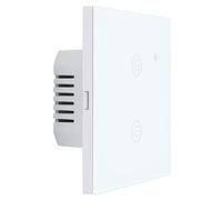Aolidsive Interrupteur WiFi Intelligent, Commande à Distance 2 Voies, | Planificateur sans fil basé sur une application, aucun hub requis, commandes vocales et , boîtier ABS + PC résistant aux