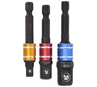 Aolidsive Jeu d'adaptateurs de Douilles, Tige Hexagonale de 1/4 Pouces, Embout d'extension à Tête Carrée, Kit de 3 Pièces pour Tournevis 'électricien