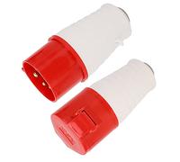 Aolidsive Jeu de Connecteurs Industriels, Matériau ABS, 5 Broches triphasé 32A, Indice IP44 pour une Utilisation Industrielle en Extérieur