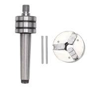 Aolidsive Jeu de Mandrins de à Bois Réglables à 3 Mâchoires avec Tige D'arbre MT2, Plage de Serrage de 10 35 Mm, Outils de Travail du Bois en Alliage D'aluminium Centrage Automatique