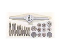 Aolidsive Jeu de Tarauds et Filières 30 Pièces, Outils de Coupe de Filetage en Acier Rapide pour Filetages Internes et Externes, avec Accessoires de clé, pour la Fabrication de Machines