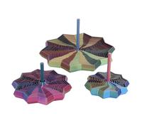 Aolidsive Jouet étoile élargi imprimé en 3D, Jouet Sensoriel Rotatif à Doigt Polygonal avec Poignée, pour L'amélioration de la Concentration et la Régulation émotionnelle (Jaune Bleu Violet)