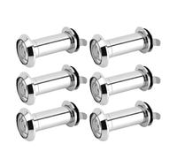 Aolidsive Judas de Visionneuse de Porte 6 Pièces, Judas de sécurité Réglable Grand Angle de 220 Degrés avec Couvercle Arrière, pour Portes en Bois, Fibre de Verre ou Métal