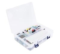 Aolidsive Kit de Démarrage de Base, Module de Carte de Développement avec Mini Planche à Pain et Carte de Pilote de Moteur Pas à Pas, Kit de Composants électroniques pour étudiants R3, Expériences