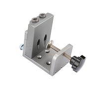 Aolidsive Kit de Gabarit de Trou de Poche, Outil de Travail du Bois à 15 Degrés avec Plaque de Serrage, Ensemble de Forets Portable et Facile à Utiliser pour les Projets de Menuiserie