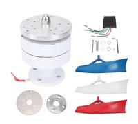 Aolidsive Kit de Générateur D'éolienne Verticale 300 W, Aimant Permanent en Spirale, Démarrage à Faible Vitesse du Vent avec Contrôleur pour Alimentation de Bateau de Cabine Hors Réseau