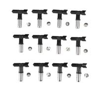 Aolidsive Kit de Pointe de Pulvérisation de Peinture sans Air, 11 Buses en Acier Inoxydable ABS, Buses de Pulvérisation Multifonctions pour Clôtures de Meubles, Usage Industriel, avec