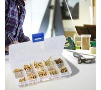 Aolidsive Kit d'entretoises Hexagonales en Laiton de 320 Pièces, Type M2, Ensemble en Laiton Durable Haute Résistance pour l'électronique de Bricolage, Rangement Pratique avec Tailles Assorties