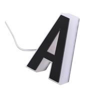 Aolidsive LED Numéro de Maison Signe Moderne éclairé Extérieur étanche Plaque D'adresse pour Résidences Acrylique Noir 6.75 Cm